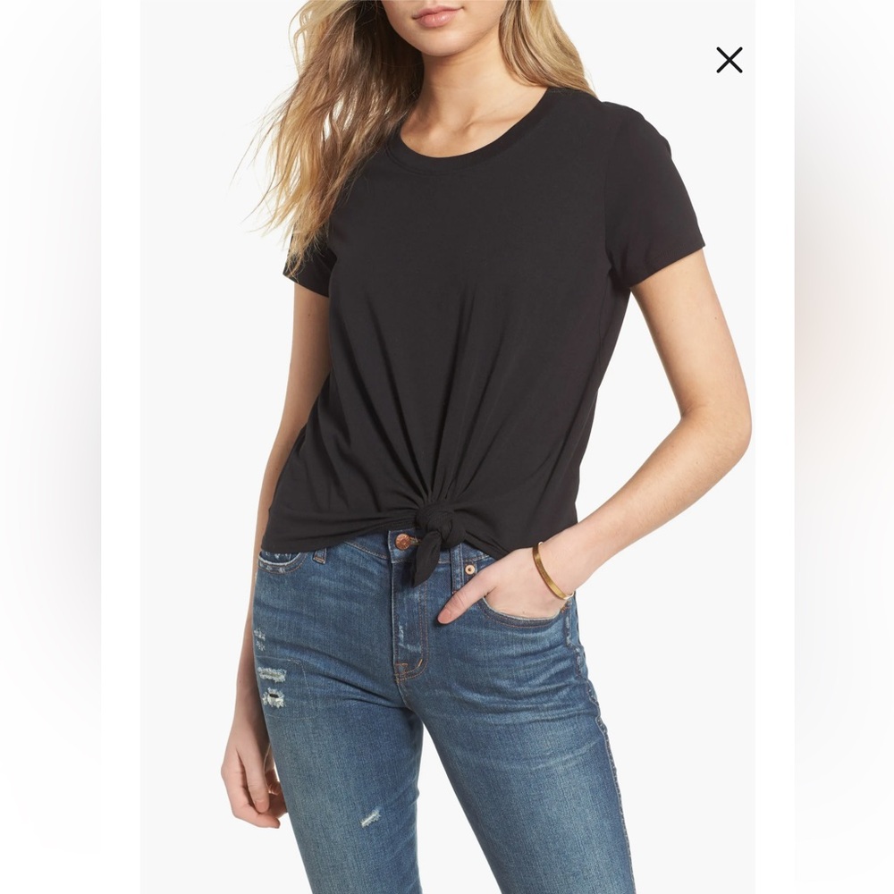 Madewell Knot Front Tee size S